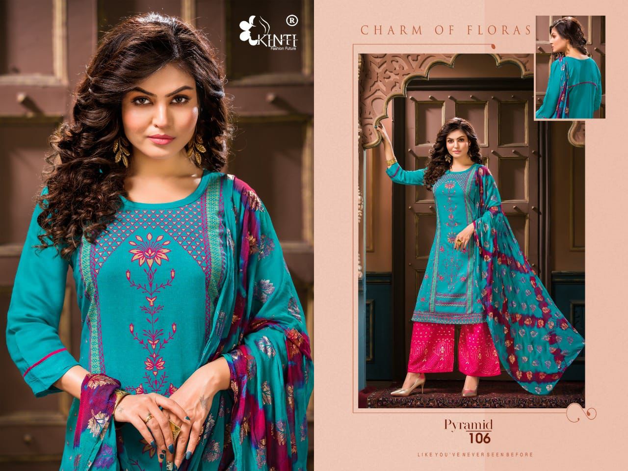 Kinti Pyramid Ethnic Wear Rayon Printed Ready Made Collection